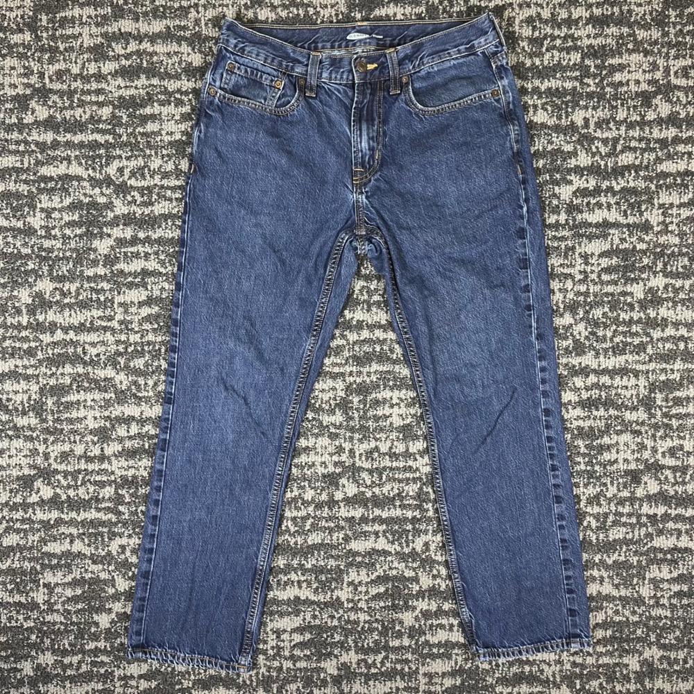 Old Navy Straight Jeans Mens 32x30 Blue Dark Wash Cotton Classic Denim Pants - Picture 1 of 12